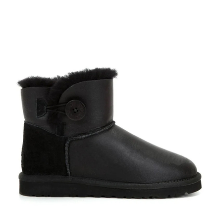 Ugg Mini Bailey Button II Black Metallic