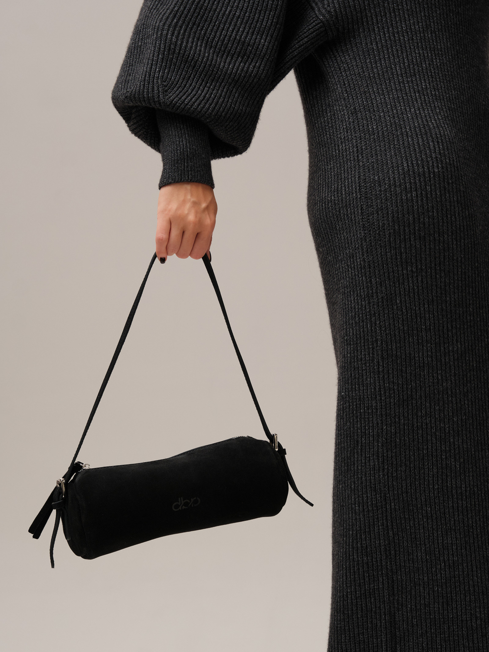 Замшевая сумка DBR 31343 черный велюр