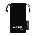 Серебристая анальная втулка 9,5см с синим кристаллом ToyFa Metal 717003-6