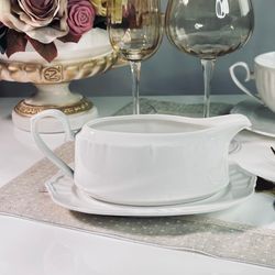 Lenardi 118-146 Соусник 450мл с блюдцем RESTO в под.уп.(х24)Фарфор