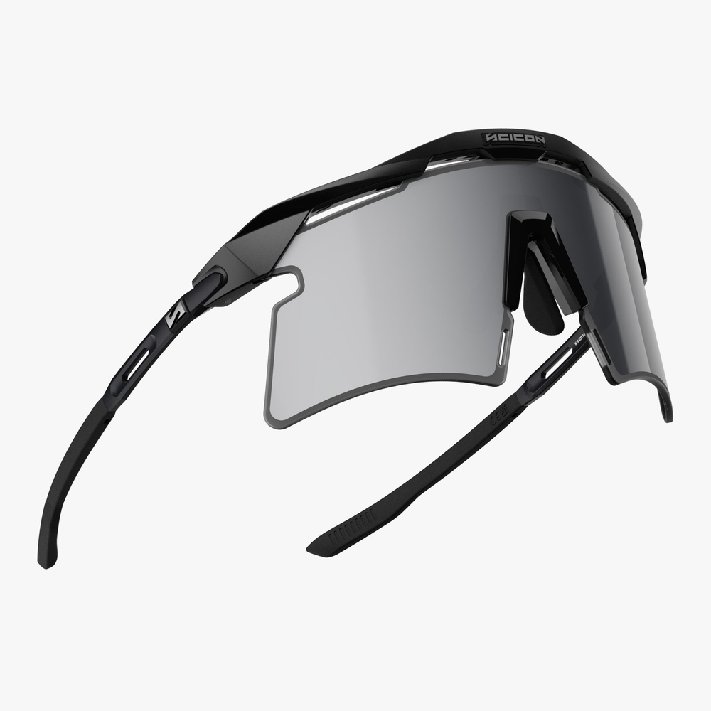 Спортивные очки c диоптриями Scicon Aeroshade 2.0 Titanium Sunglasses Black Matt Multi Mirror Silver + Pink