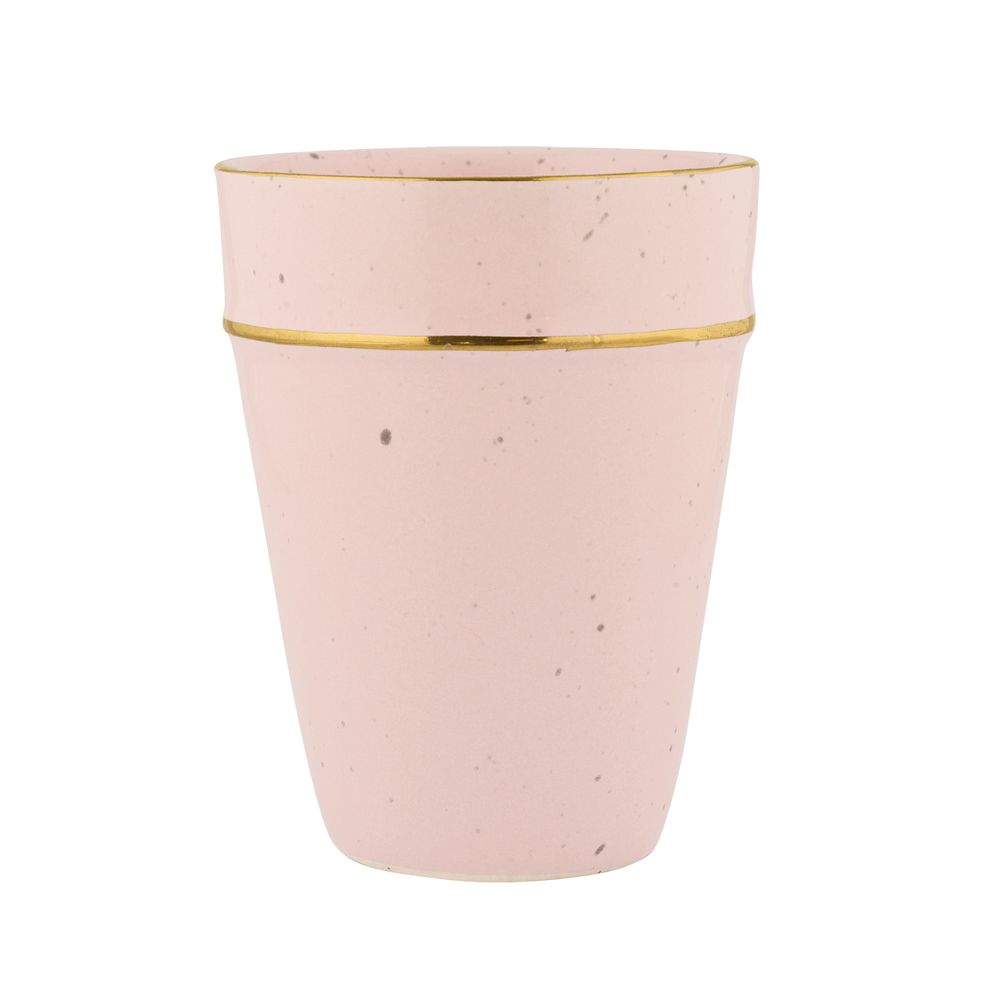 Чашка pale pink с золотой каймой