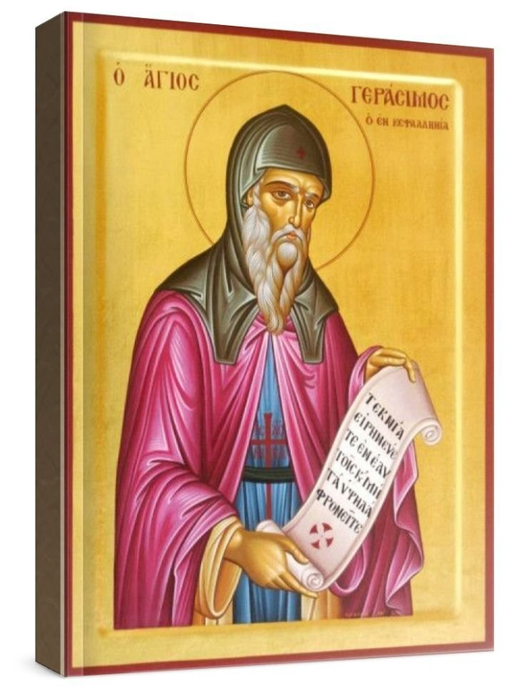 Герасим Кефалонийский (рукописная икона)