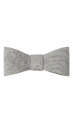 Бант-бабочка из серого жаккарда
