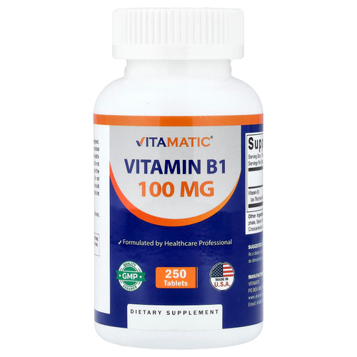 Vitamatic, Витамин B1, 100 мг, 250 таблеток