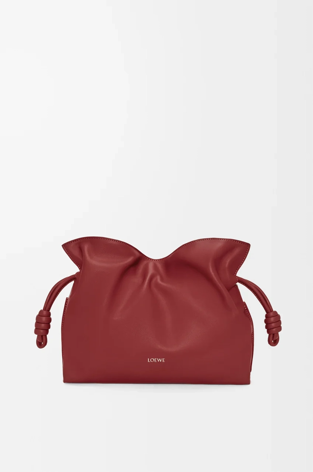 Loewe Сумка-клатч среднего размера Flamenco из телячьей кожи наппа, красный