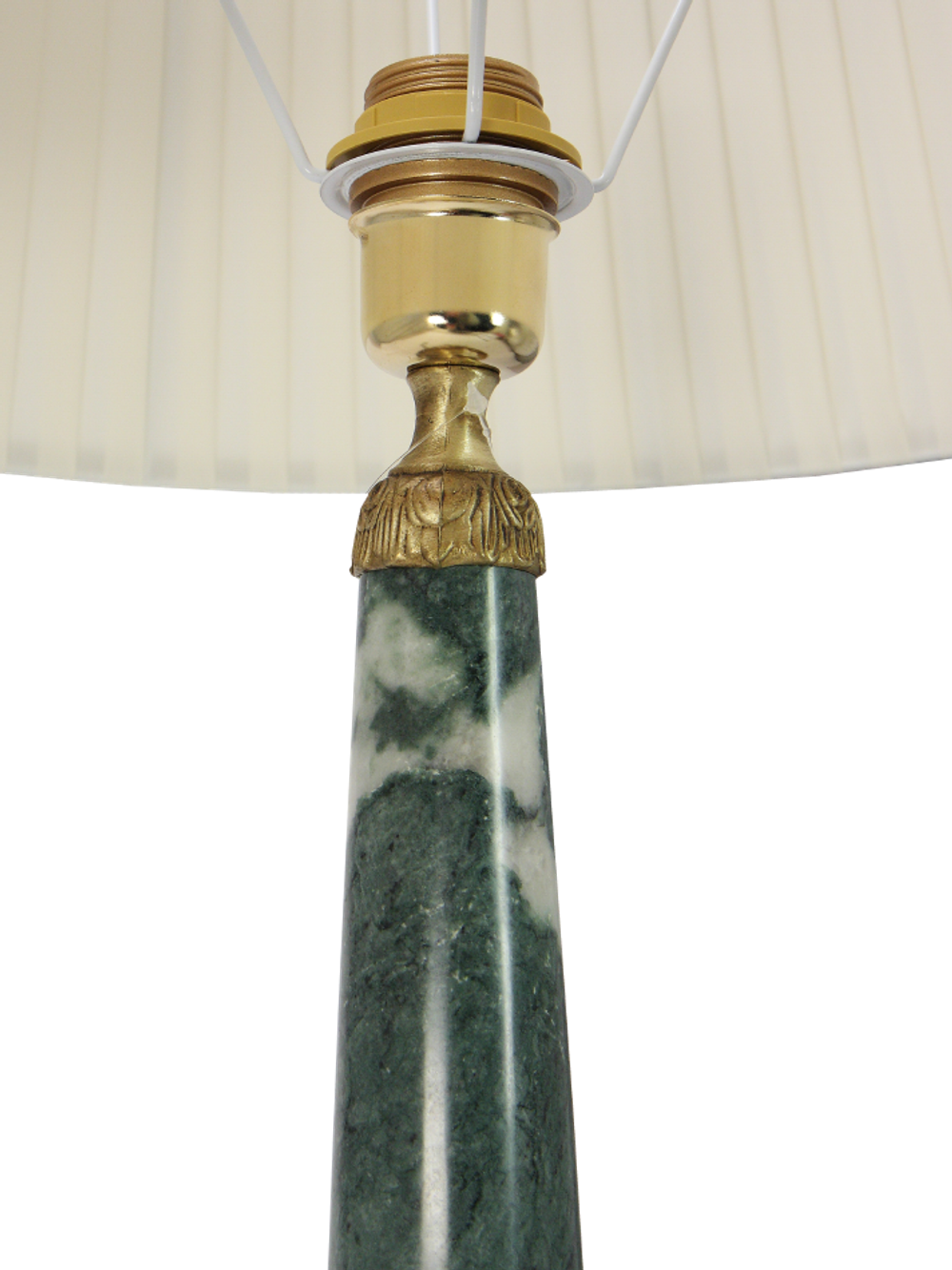 Olympus Brass Лампа настольная интерьерная на бронзовом основании с тканевым абажуром