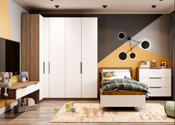 МС Роза Комод 900 Орех Франклин/Ройс Белый софт, ДСВ Мебель