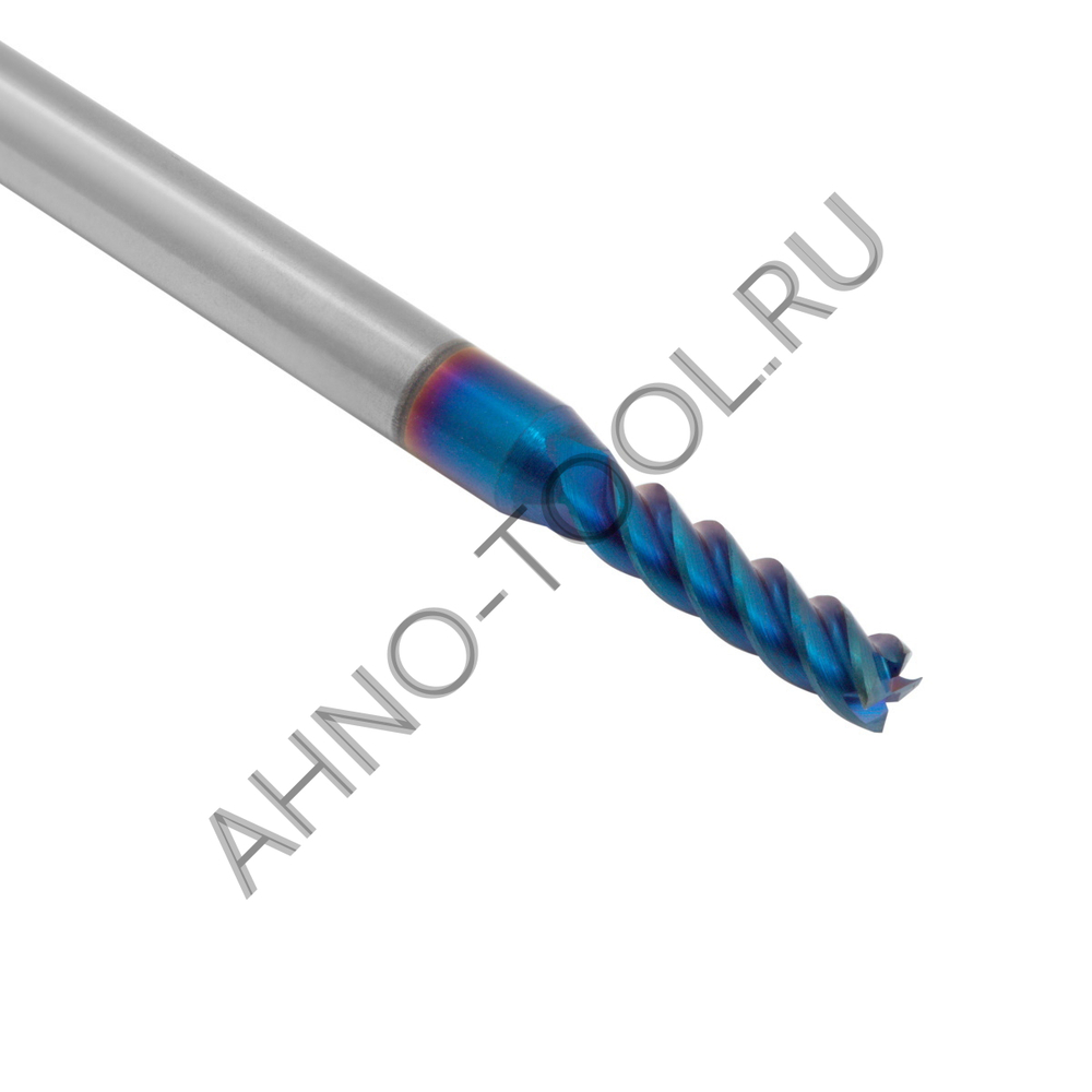 Фреза твердосплавная   4мм (L=75, l=15, хв=4) Z4 45° по закаленной стали BRHM-4EL-D4.0 HRC65 AHNO