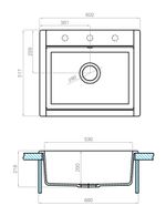 Кухонная мойка AQUATON Делия 60 Терракот