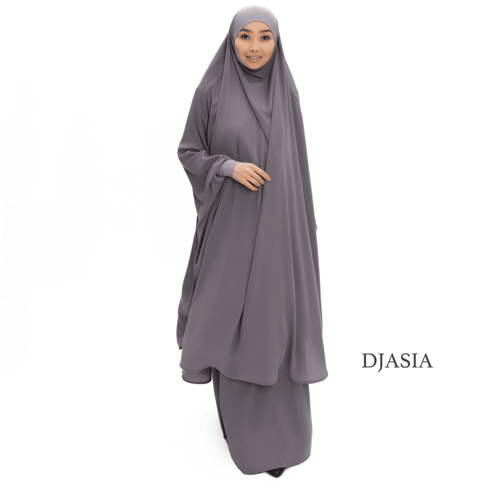 SET: KHIMAR AND SILK SKIRT  FROM MEDINA SILK (One size)