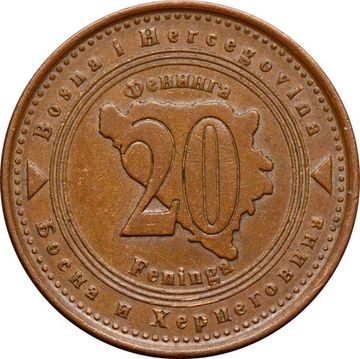 20 фенингов 1998-2017 Босния и Герцеговина