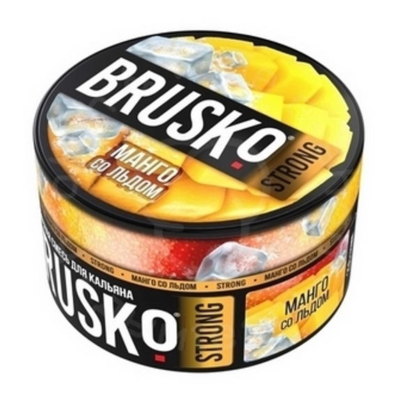 Бестабачная смесь для кальяна BRUSKO, 250 г, Манго со льдом, Strong