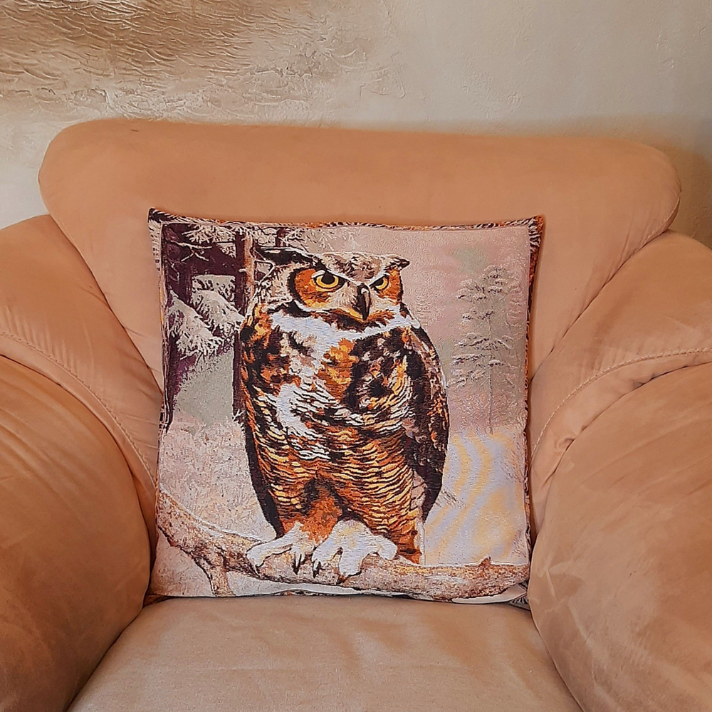 Декоративный гобеленовый чехол для интерьерной подушки Мудрец 47*47