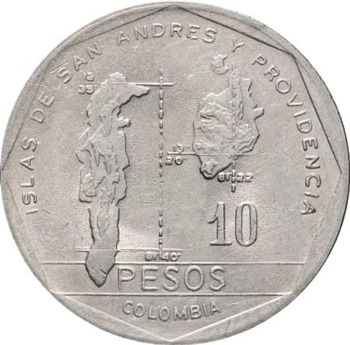 10 песо 1981-1989 Колумбия