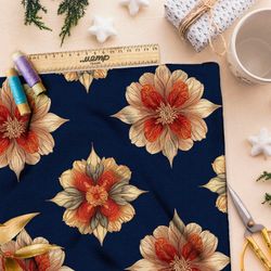 Ткань шелк Армани цветочный калейдоскоп