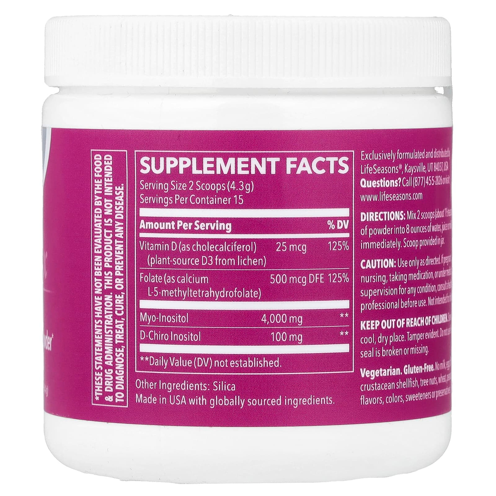 LifeSeasons, Therapeutics, Fertili T™ 2x, добавка без добавок, 64,4 г (2,3 унции)