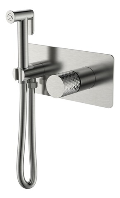 Смеситель гигиенический STICK Nikel Brush c ручкой DIAMOND