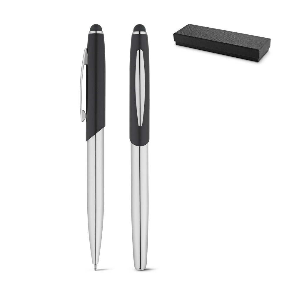 DOUBLETTE. Набор роллера и шариковой ручки из металла, Черный