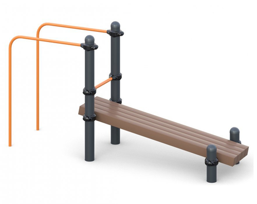 Лавка для пресса с брусьями