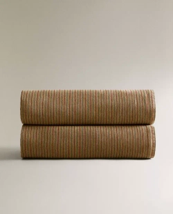 ZARA HOME ПЛЕД С ПОЛОСКАМИ, РАЗНОЦВЕТНЫЙ