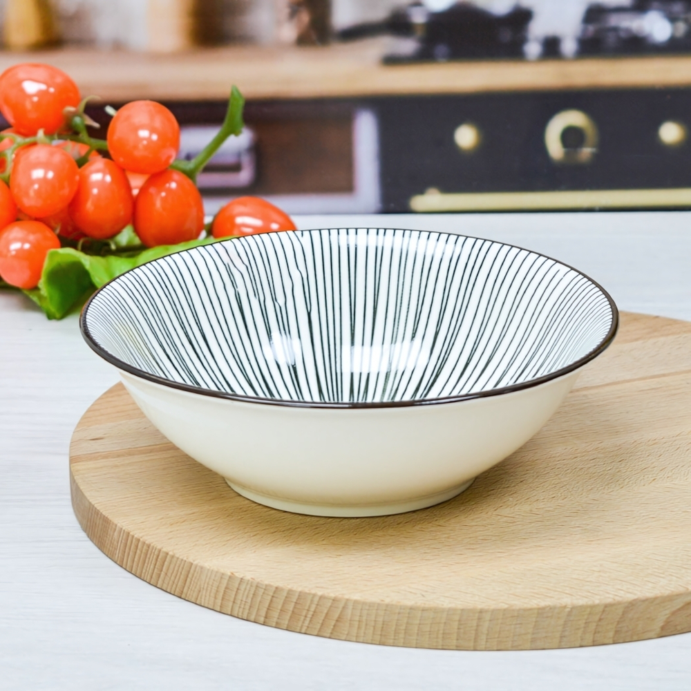 Салатник 510мл 17см Line (черный)