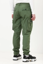 Брюки муж. карго AERONAUTICA 1515 зеленый тонкий хлопок