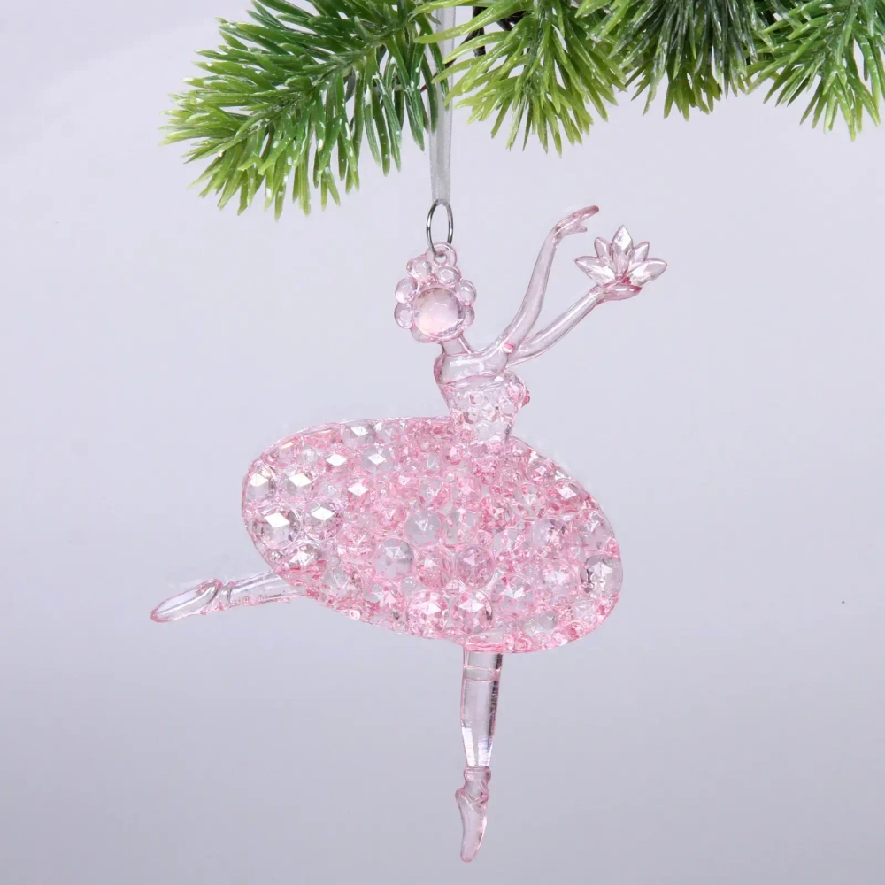 Подвеска «Праздничный танец» 9,5*14 см, Розовый