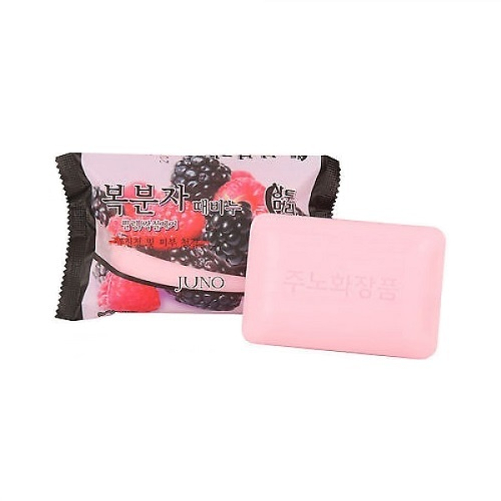 Мыло-скраб с малиной Juno Sangtumeori Peeling Soap Rubus Coreanus 120мл