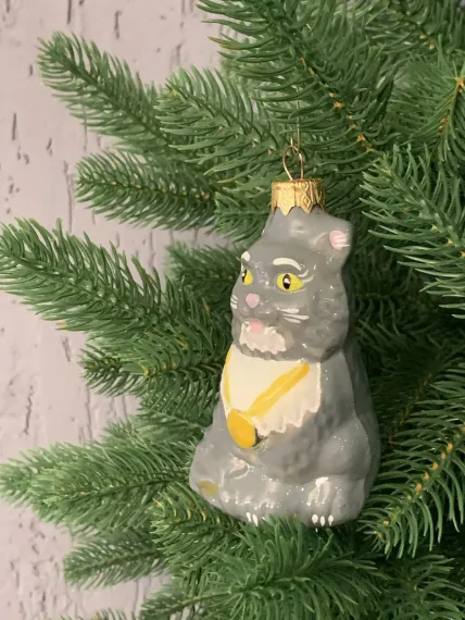 Елочное украшение Сказочный кот, стекло, Витус (А414)