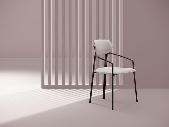 Стул ror, round, велюр, черный/розовый