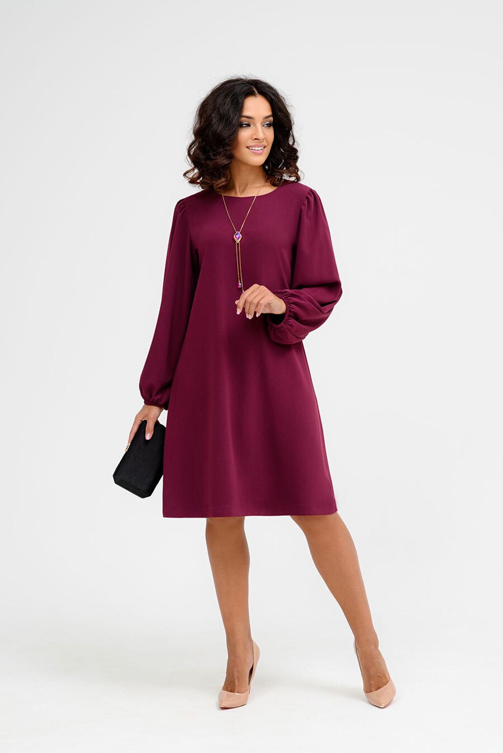 Платье Саманта (46-52) Serenada вишневый (Акция)