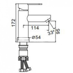 Смеситель для раковины, Frap, корот изл, с картриджем, нерж, F10801