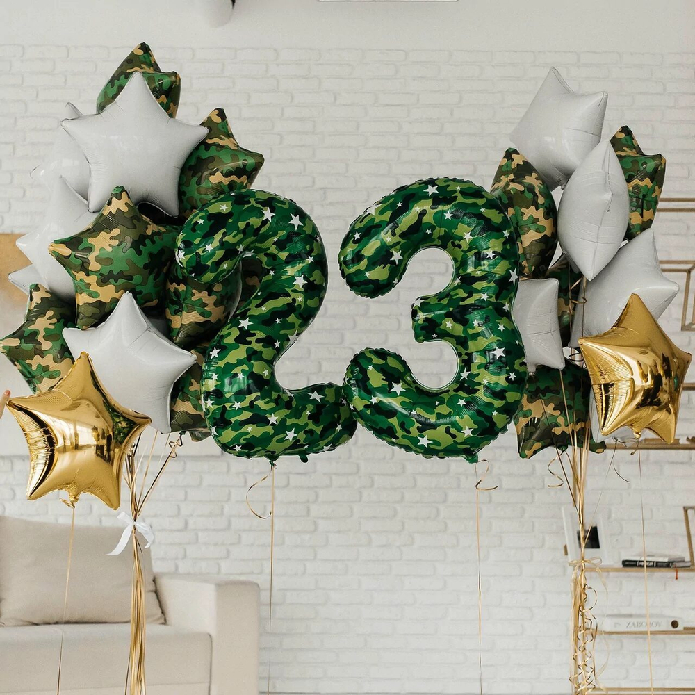 Композиция из воздушных шаров №3 "23 февраля"