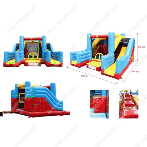 Коммерческий надувной батут "Двойной эффект-1"