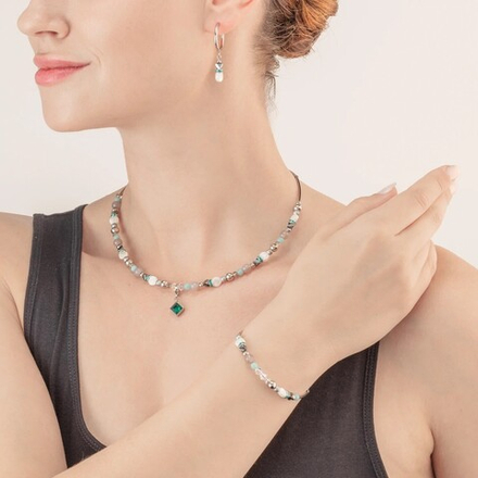 Серьги-пусеты Coeur de Lion Dark Green 4544/21-0521