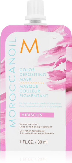 Moroccanoil Color Depositing - нежная питательная маска без стойких красящих пигментов /  Hibiscus 30  ml  / GTIN 7290113140677