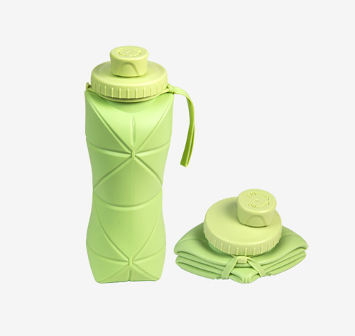 Бутылка для воды складная ДЕВЕНТЕ 600 мл силикон пастель хаки (8090480)