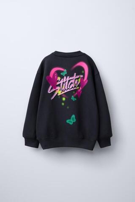 ZARA ХУДИ «ЛИЛО И СТИЧ» © DISNEY, АНТРАЦИТОВО-СЕРЫЙ