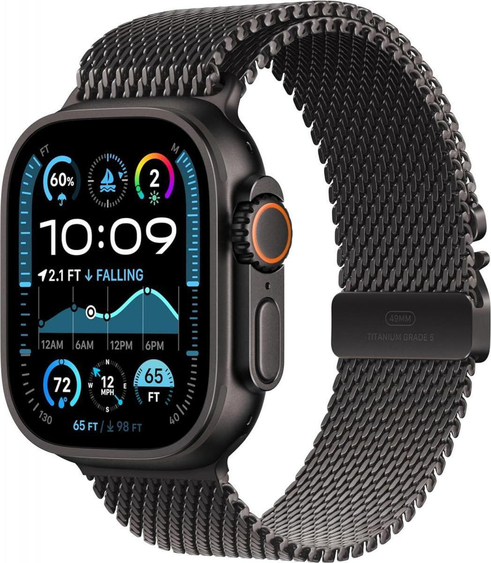 Смарт-часы Apple Watch Ultra 2 (2024) 49 mm Black Titanium Case with Black Titanium Milanese Loop