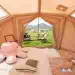 Пневмокаркасная палатка «Летний Уют» 3,8×3,8×2,5 м — семейная, кемпинговая из ПВХ