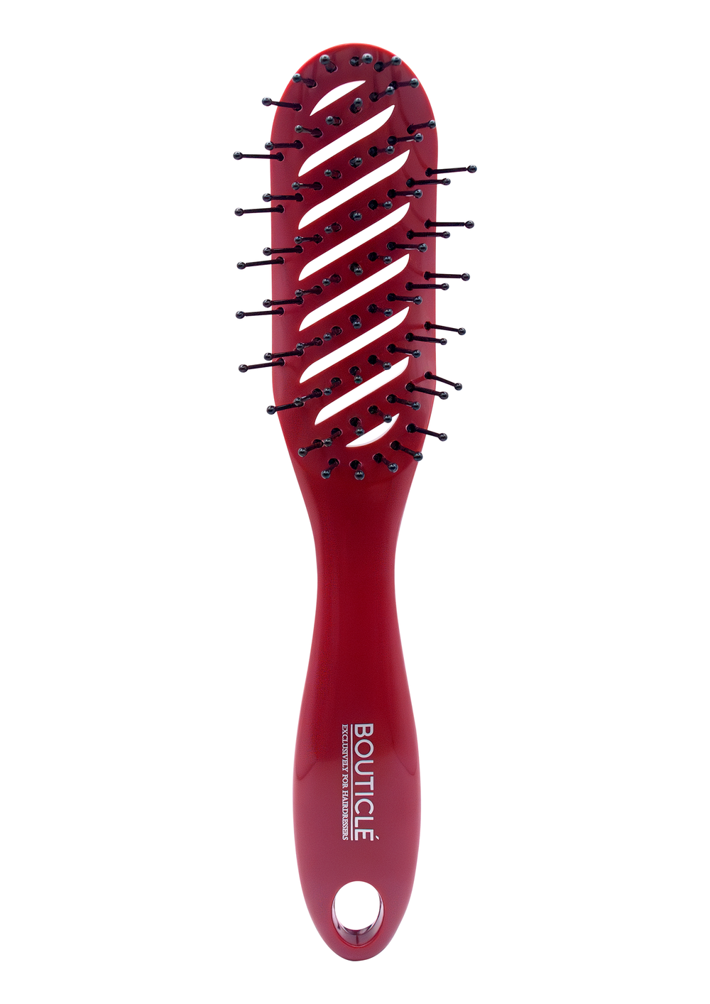 Профессиональная продувная щетка для укладки волос феном, БОРДОВАЯ - Bouticle Tunnel Hair Brush