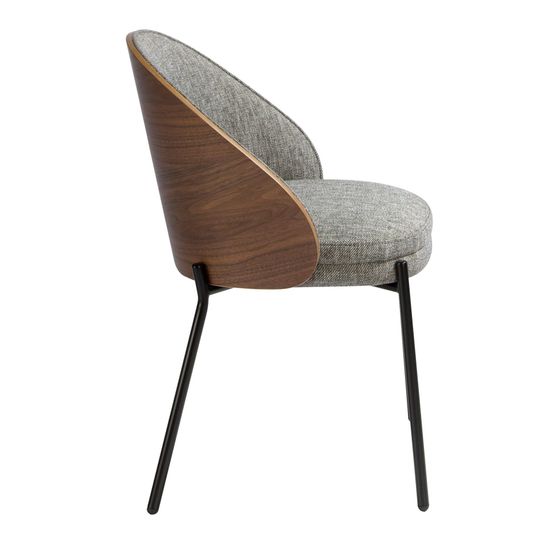 Обеденный стул 4115/DC-S197A из ткани и орехового шпона Испания 