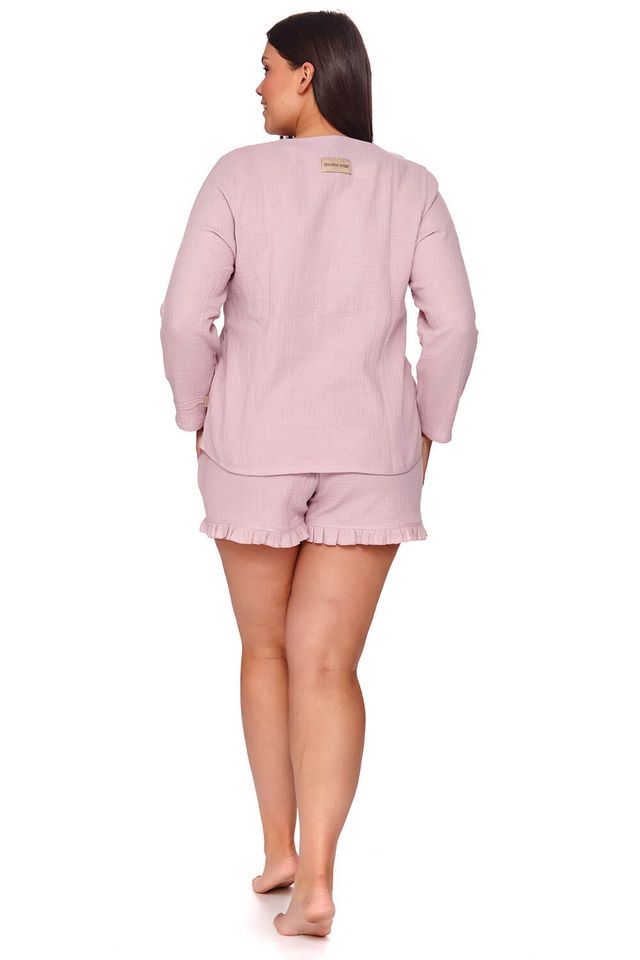 Рубашка из муслина нежно-розового цвета