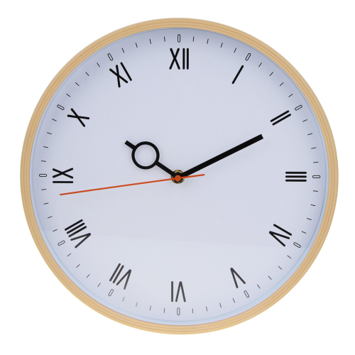LADECOR CHRONO Часы настенные круглые, пластик, d30 см, тикающий ход, 1xАА, (581-081)