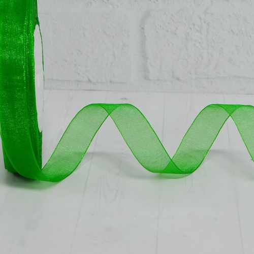 Лента органза 1,5см х 45м "зелёный" 1 шт