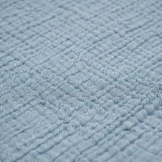 Покрывало двухстороннее из многослойного муслина джинсово-синего цвета из коллекции essential, 180х250 см