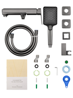 Смеситель для ванны с душем WONZON & WOGHAND DIAMOND, Темный графит (WW-88639011-BGM)