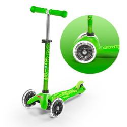 Самокат Mini Micro Deluxe Зеленый LED