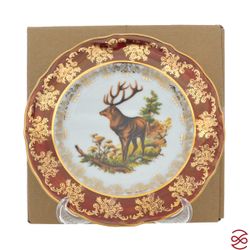 Набор тарелок Repast Охота красная Мария-тереза 19см (6 шт)